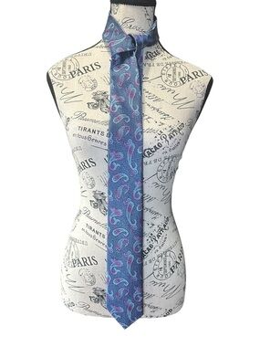 Jos. A. Bank Reserved Blue Silk Paisley Tie